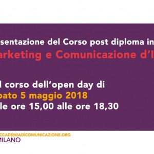 Open day 5 maggio 2018 presentazione biennio marketing