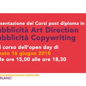 Presentazione open day 16 giugno post diploma art e copy