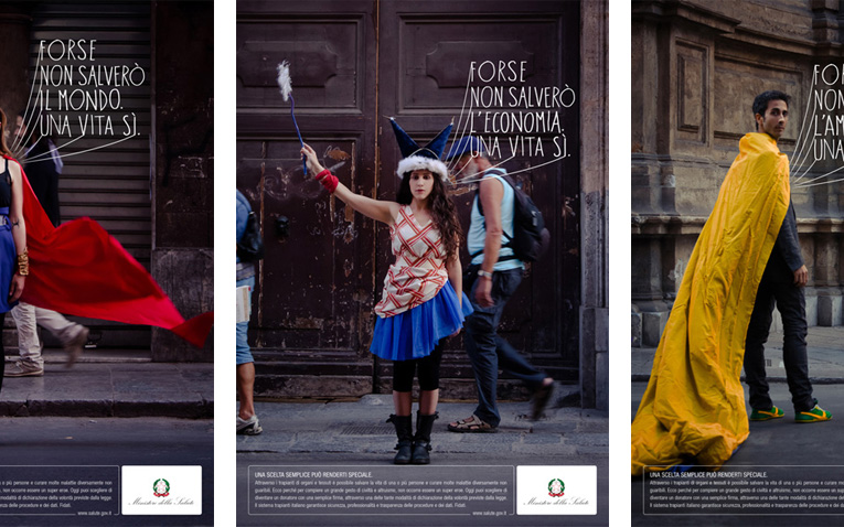 Campagna vincitrice del Socially Correct 2013 sul tema della donazione degli organi.