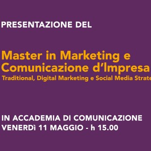 Presentazione Master Marketing D-day Master Asfor seconda edizione 11 maggio 2018