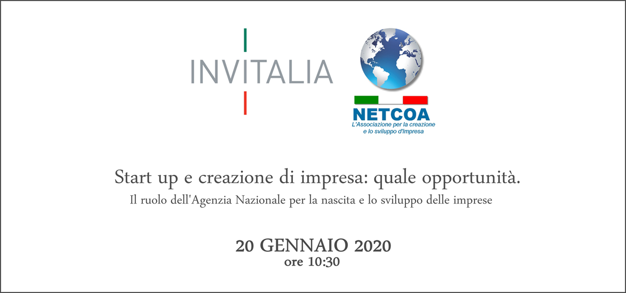 Startup e creazione di impresa - 20 gennaio 2020